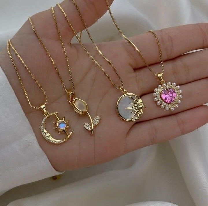 Dörtlü Altın Kolye Seti