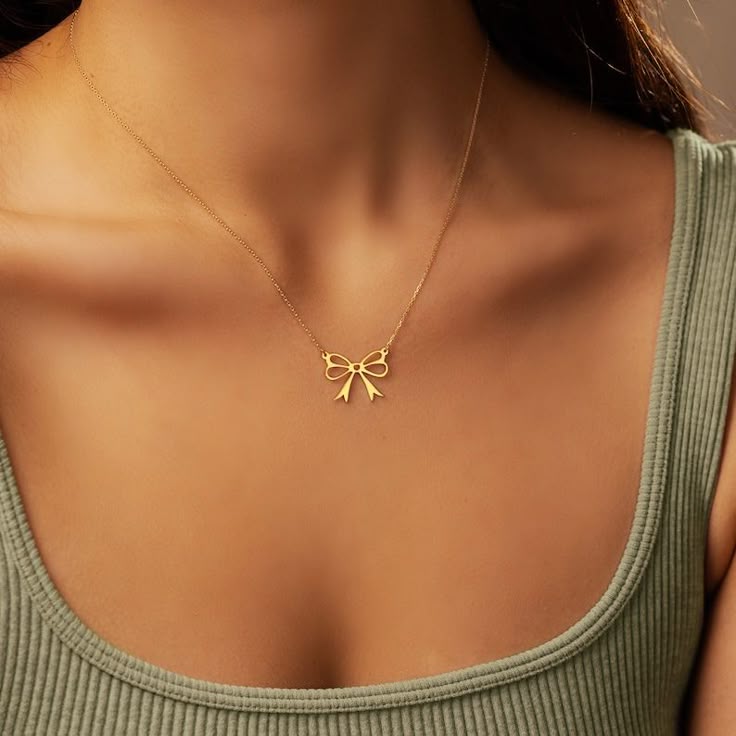 Altın Kurdele Kolye